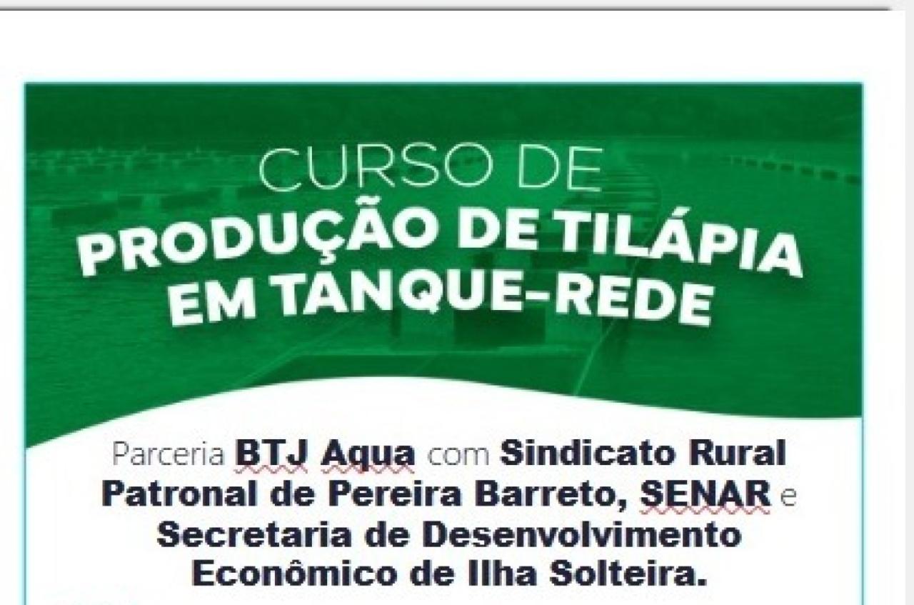 Ilha Solteira oferece curso gratuito de Produção de Tilápia em Tanque Rede