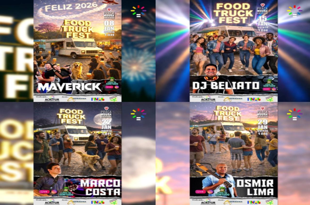 Food Truck Fest retorna em 2026 e movimenta as noites de janeiro na Praça Moura Andrade