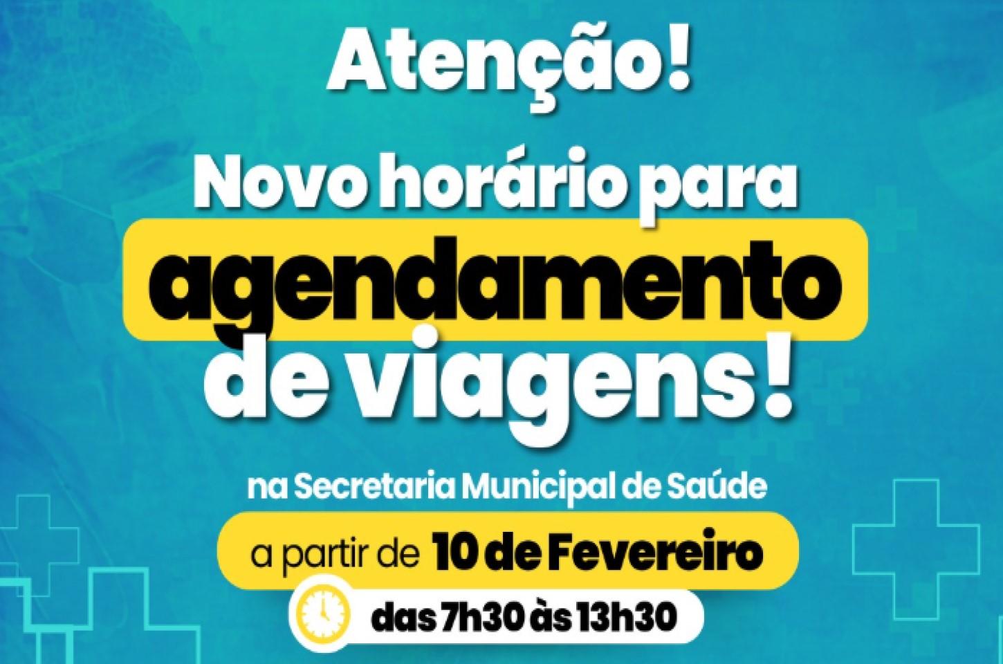 A alteração do horário para agendamento de viagens na saúde