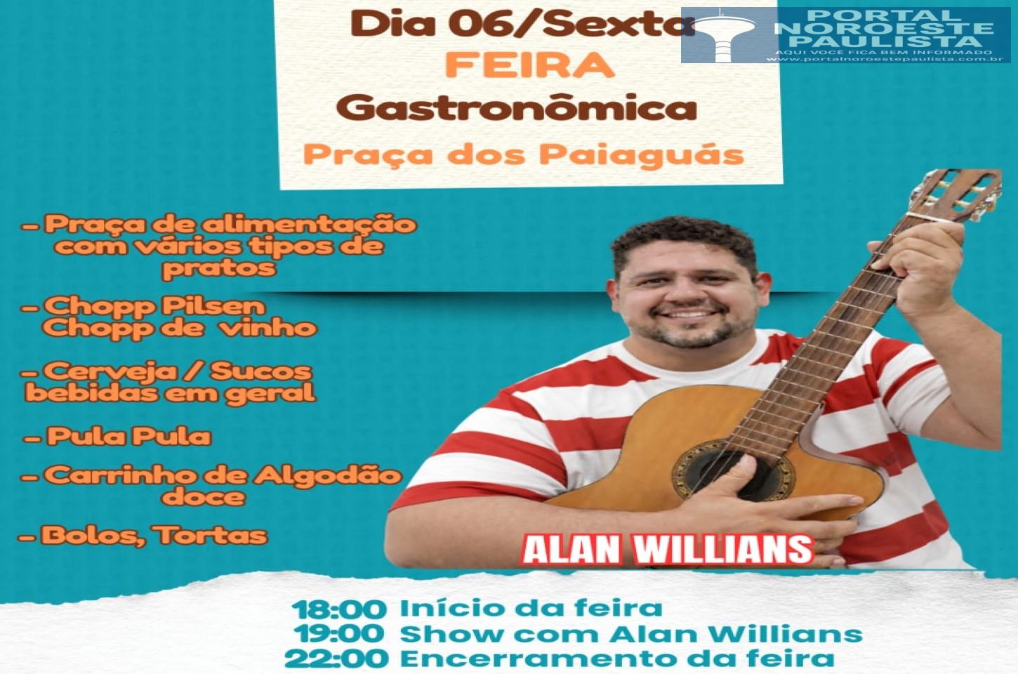 Feira Gastronômica promete noite de sabores, música e lazer na Praça dos Paiaguás