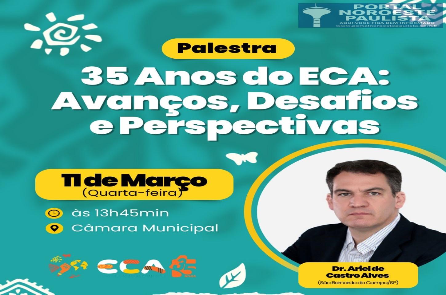 Palestra na Câmara de Ilha Solteira debate os 35 anos do Estatuto da Criança e do Adolescente