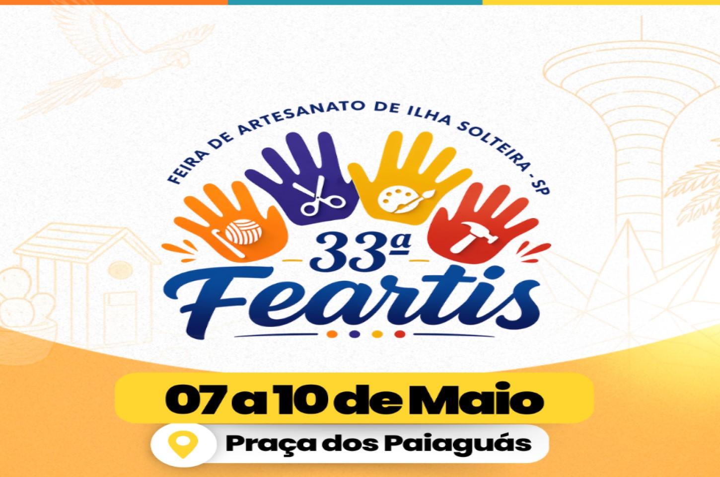 Começa hoje a 33ª Feira de Artesanato de Ilha Solteira com música, gastronomia e dezenas de expositores na Praça dos Paiaguás