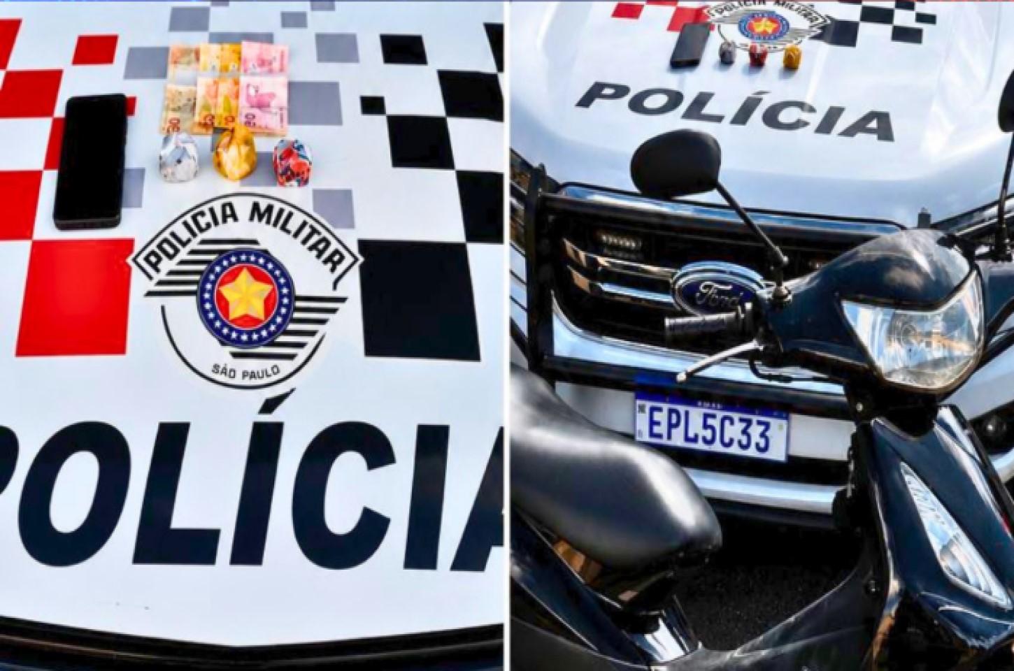 Homem foge da PM, cai de moto e acaba preso por tráfico de drogas em Mirandópolis