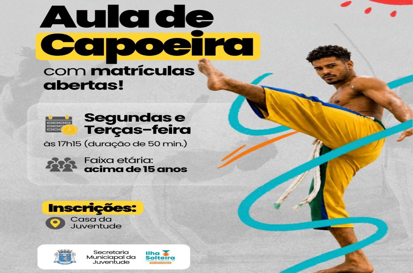 Secretaria da Juventude abre matrículas para aulas de capoeira em Ilha Solteira