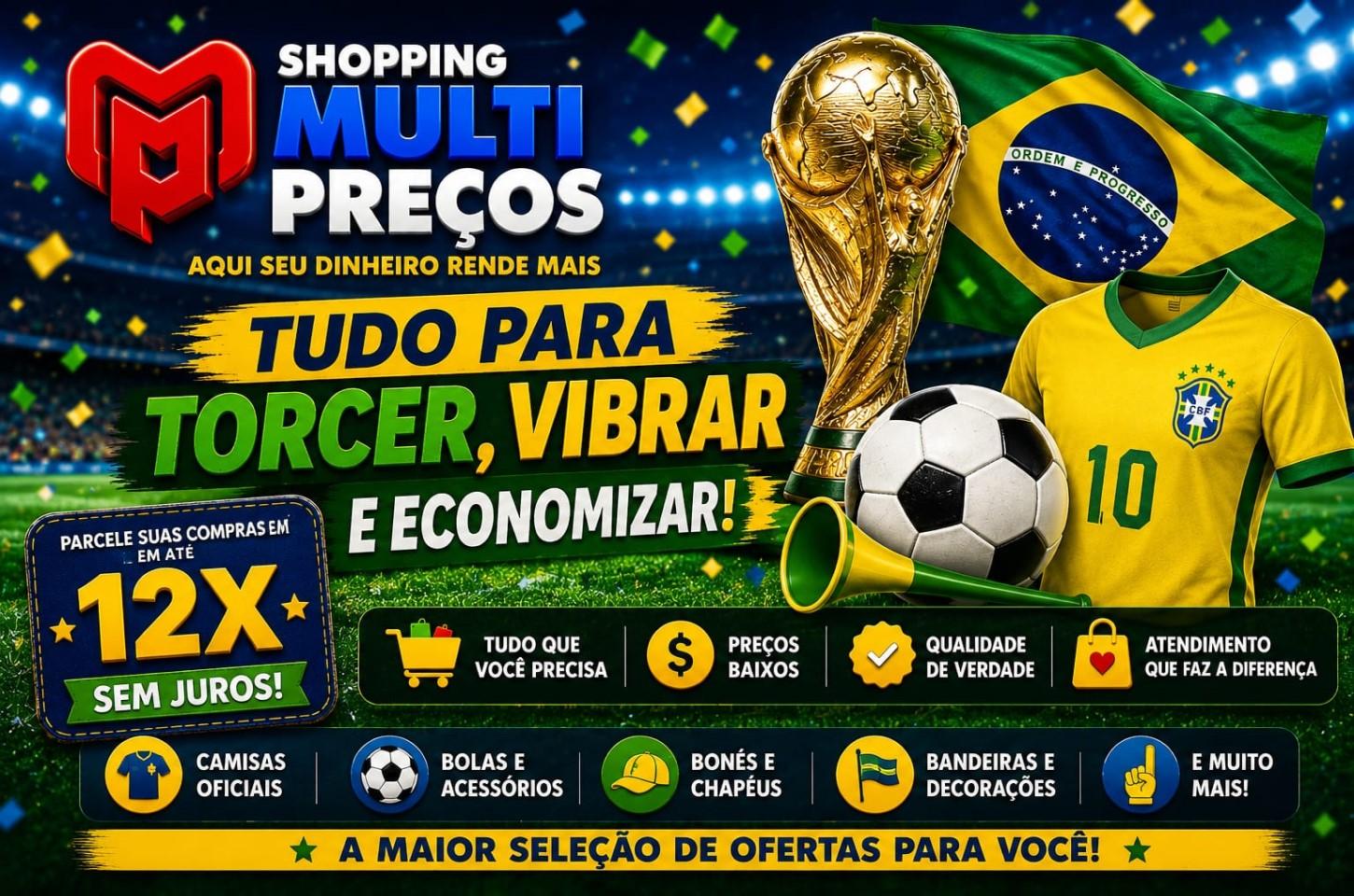 Tudo o que você precisa para animar sua torcida para a Copa do Mundo esta aqui!