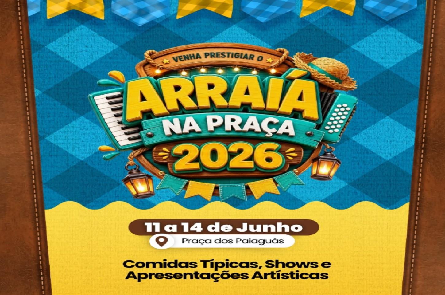 Arraiá da Praça 2026 começa com grande público e noite repleta de atrações em Ilha Solteira