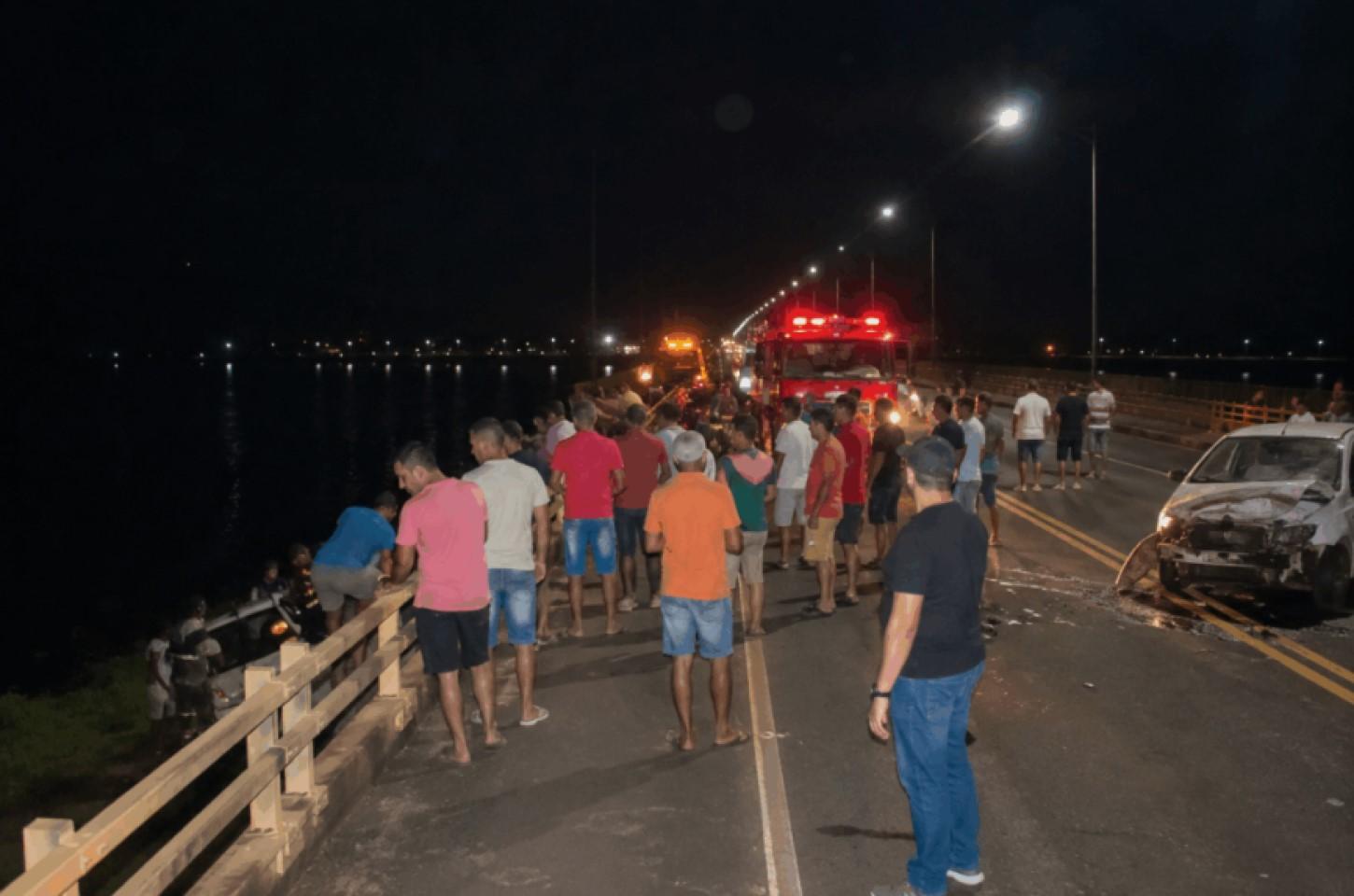 Colisão na ponte da Usina de Ilha Solteira termina com morte de motorista após veículo cair no Rio Paraná