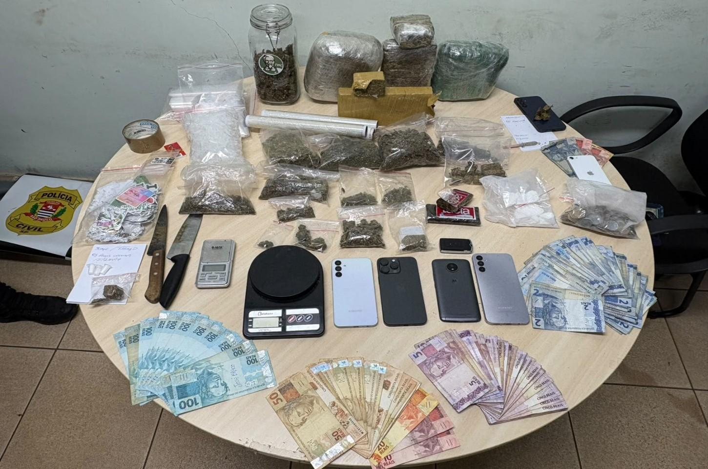 Polícia Militar prende suspeito de tráfico e apreende mais de 4,8 quilos de drogas em Ilha Solteira