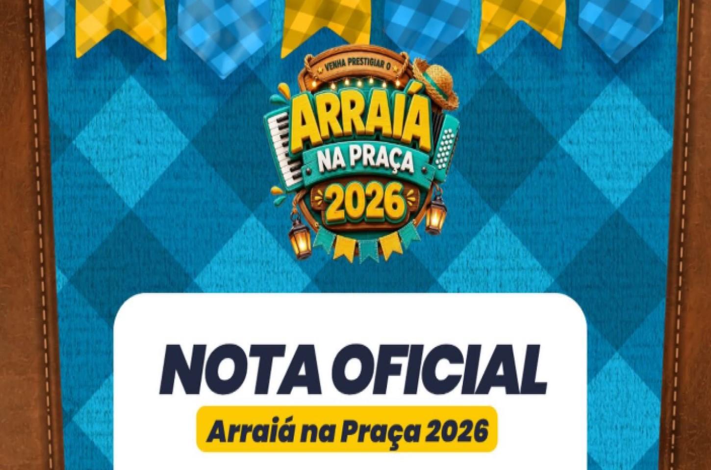 Prefeitura adia Arraiá na Praça após chuvas e divulga nova programação