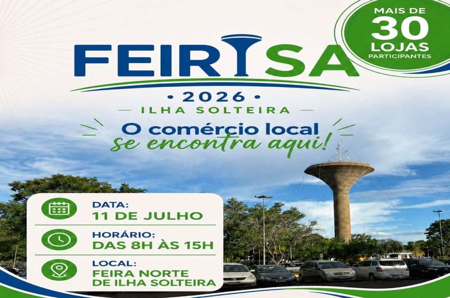 FEIRISA 2026 reúne mais de 30 lojas e fortalece o comércio de Ilha Solteira neste sábado