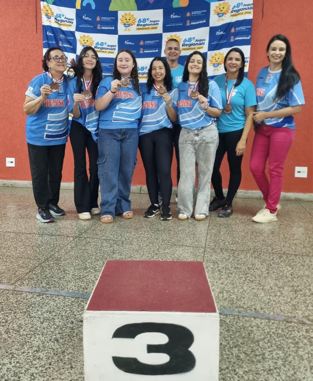 Xadrez feminino adulto, medalha de bronze
