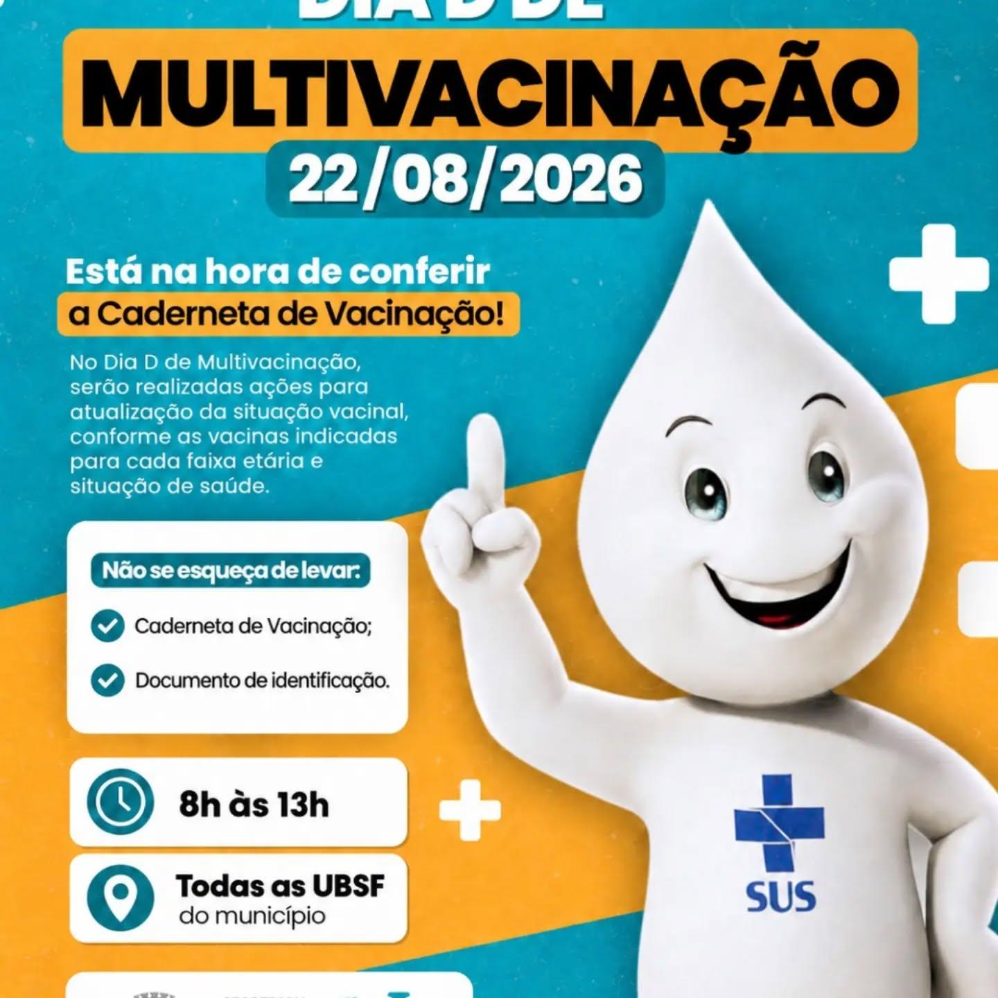 Dia D de Multivacinação será realizado neste sábado em todas as UBSF de Ilha Solteira