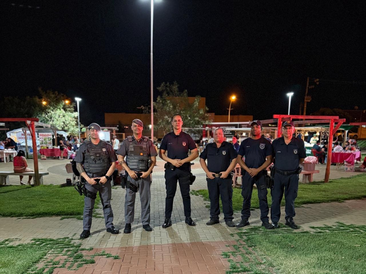 Guarda Civil Municipal e Polícia Militar reforçam segurança durante a Feira Livre Noturna em Ilha Solteira
