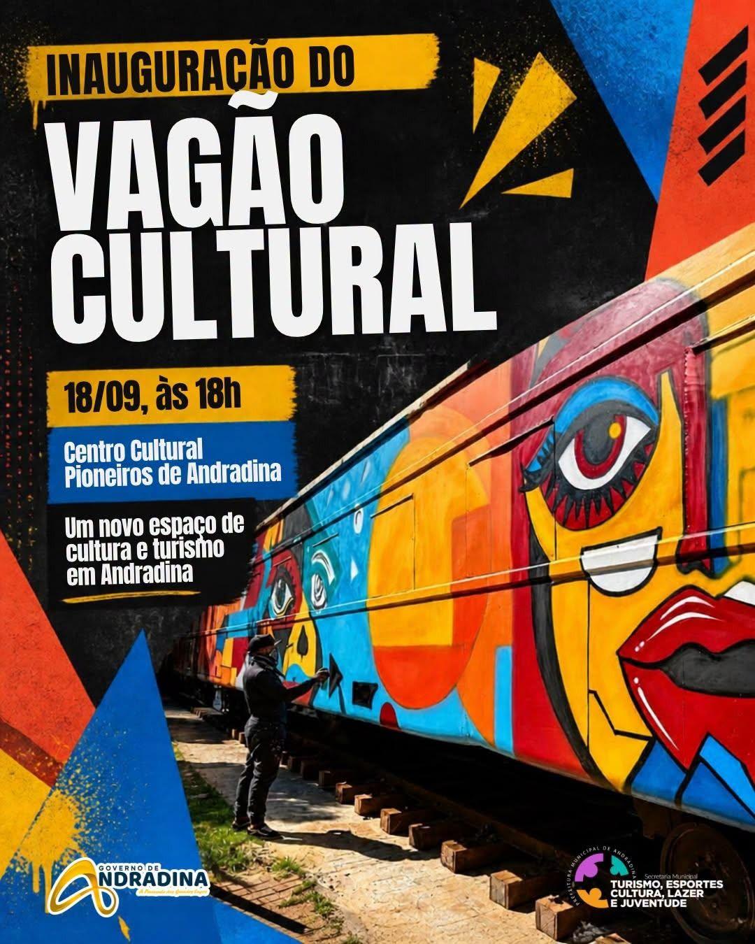 Vagão Cultural será inaugurado nesta quinta-feira em Andradina