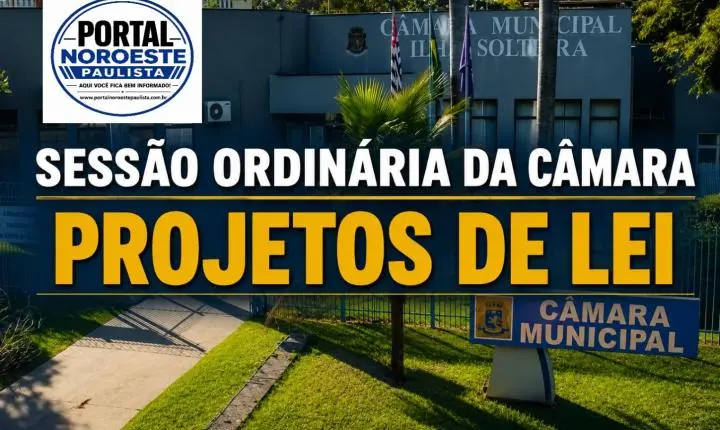 Câmara de Ilha Solteira recebe quatro projetos de lei durante a 58ª Sessão Ordinária