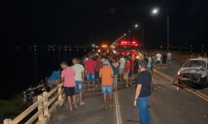 Colisão na ponte da Usina de Ilha Solteira termina com morte de motorista após veículo cair no Rio Paraná
