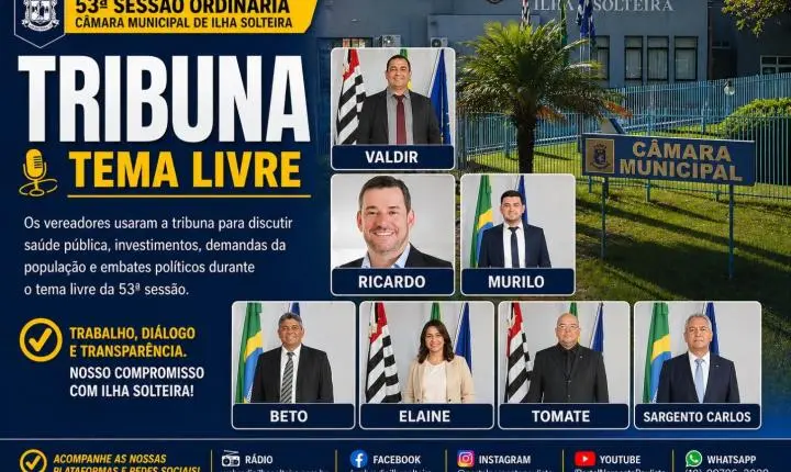 Debate acalorado marca 53ª sessão da Câmara com críticas à saúde e disputa por autoria de conquistas