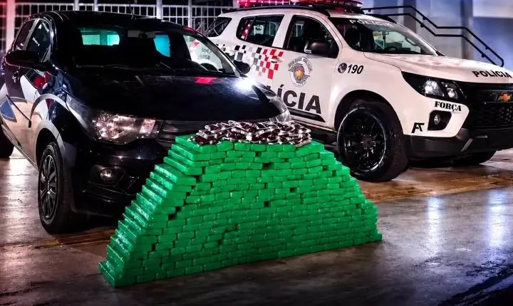 Força Tática apreende quase 200 quilos de drogas e prende suspeito após perseguição em Castilho