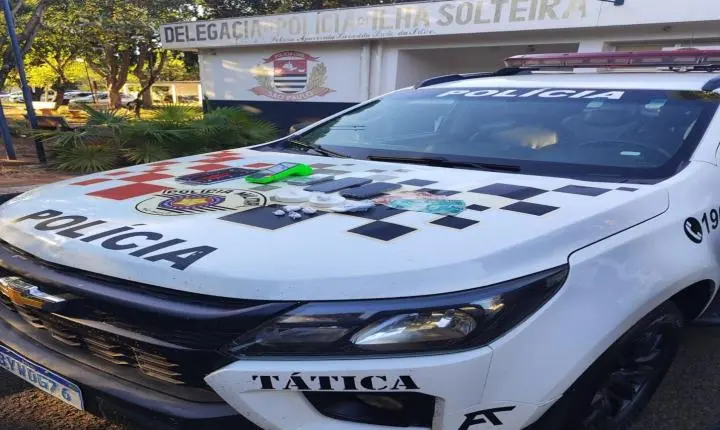 Força Tática prende suspeito de tráfico e apreende mais de 200 gramas de cocaína em Ilha Solteira