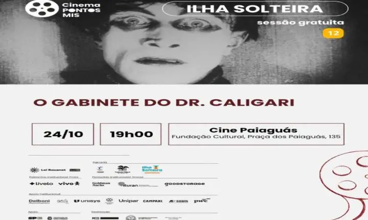 ILHA SOLTEIRA: CINE PAIAGUÁS EXIBE CLÁSSICO DO CINEMA DE TERROR ALEMÃO NESTE SÁBADO