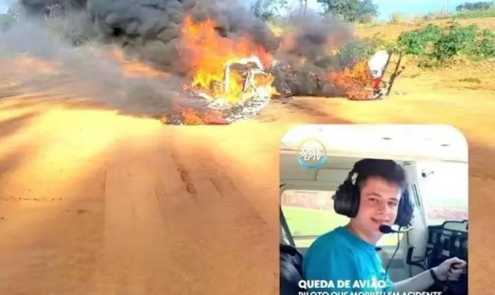 Piloto de 25 anos morre após queda de avião de pequeno porte em área rural de Mogi Mirim