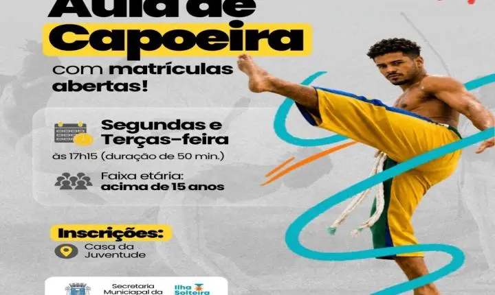 Secretaria da Juventude abre matrículas para aulas de capoeira em Ilha Solteira