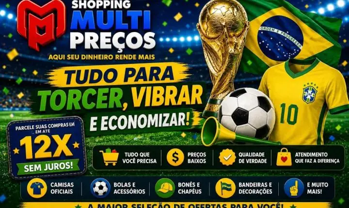 Tudo o que você precisa para animar sua torcida para a Copa do Mundo esta aqui!