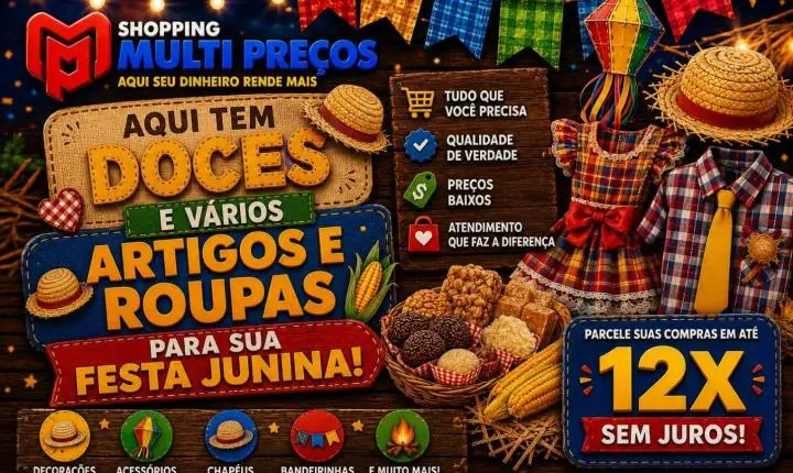 Tudo para sua Festa Junina esta aqui!